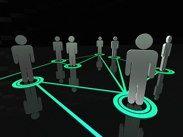 A social network of connected people